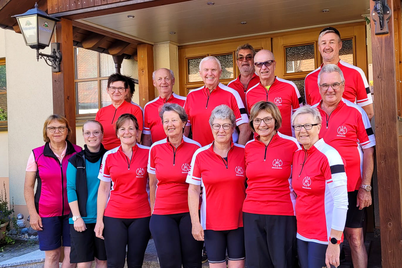 Radgruppe an der 3-Tages-Tour in die Fränkische Schweiz